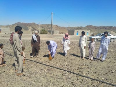 کلنگ زنی روستای همیتی ایرانشهر به همراه فیلم