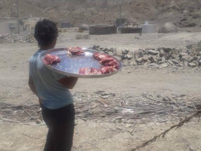 برنامه قربانی در روستای حیدر بند
